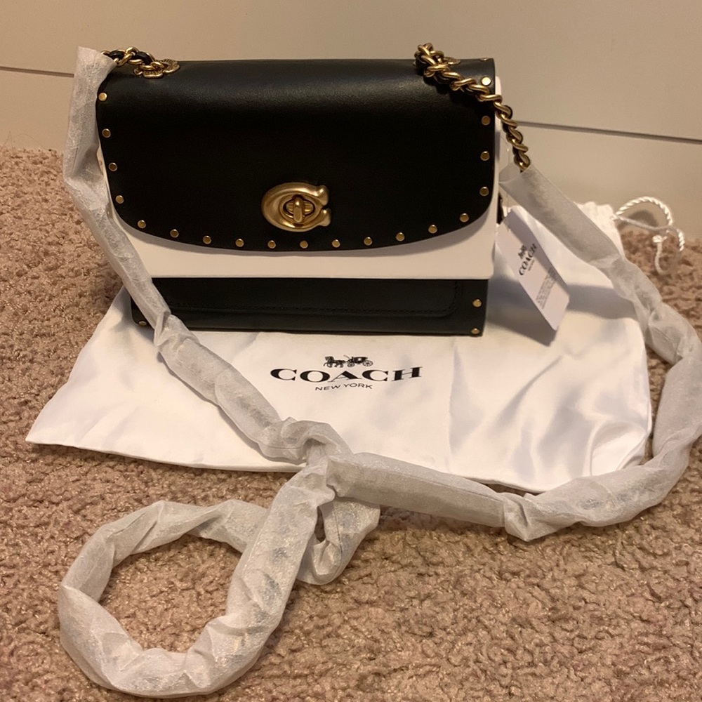 Coach Parker 18 With Rivets Black/Brass